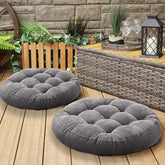 Velvet Floor Cushions with Filling ( Grey )-Pack of 2